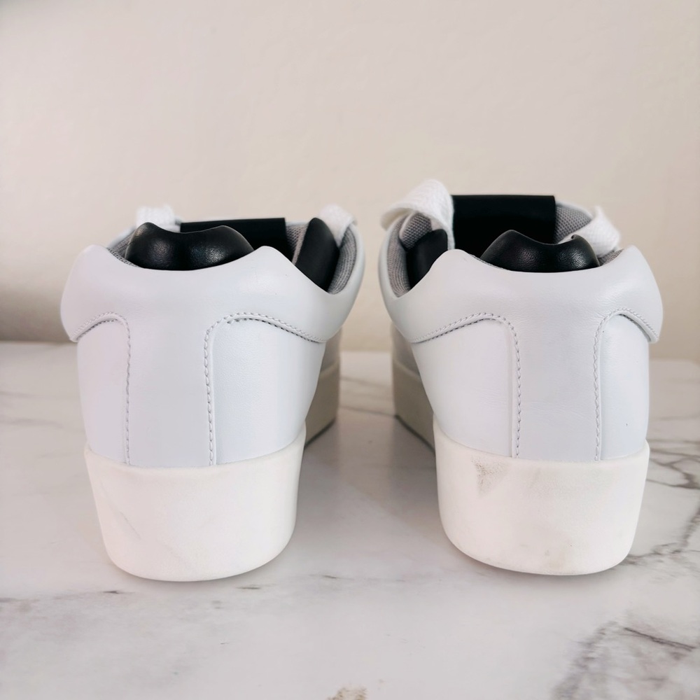 Rag & Bone Retro Pro Leather Chunky Sneakers Size 39 US 9 White Black Ortholite - Picture 9 of 12